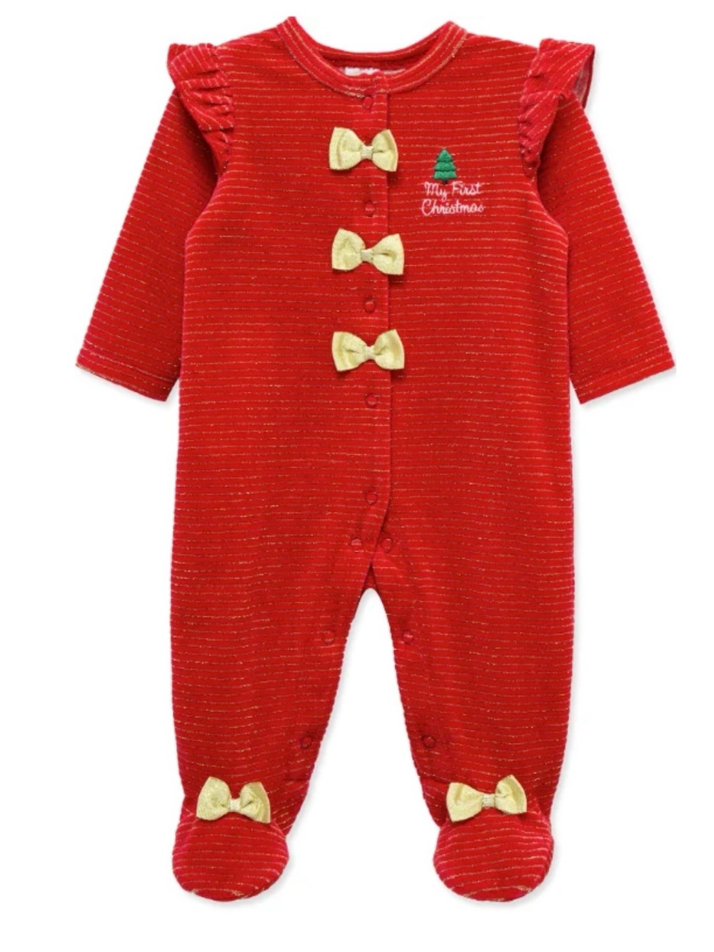 Little Me My First Christmas Footed One-Piece size 3 months. Nwt